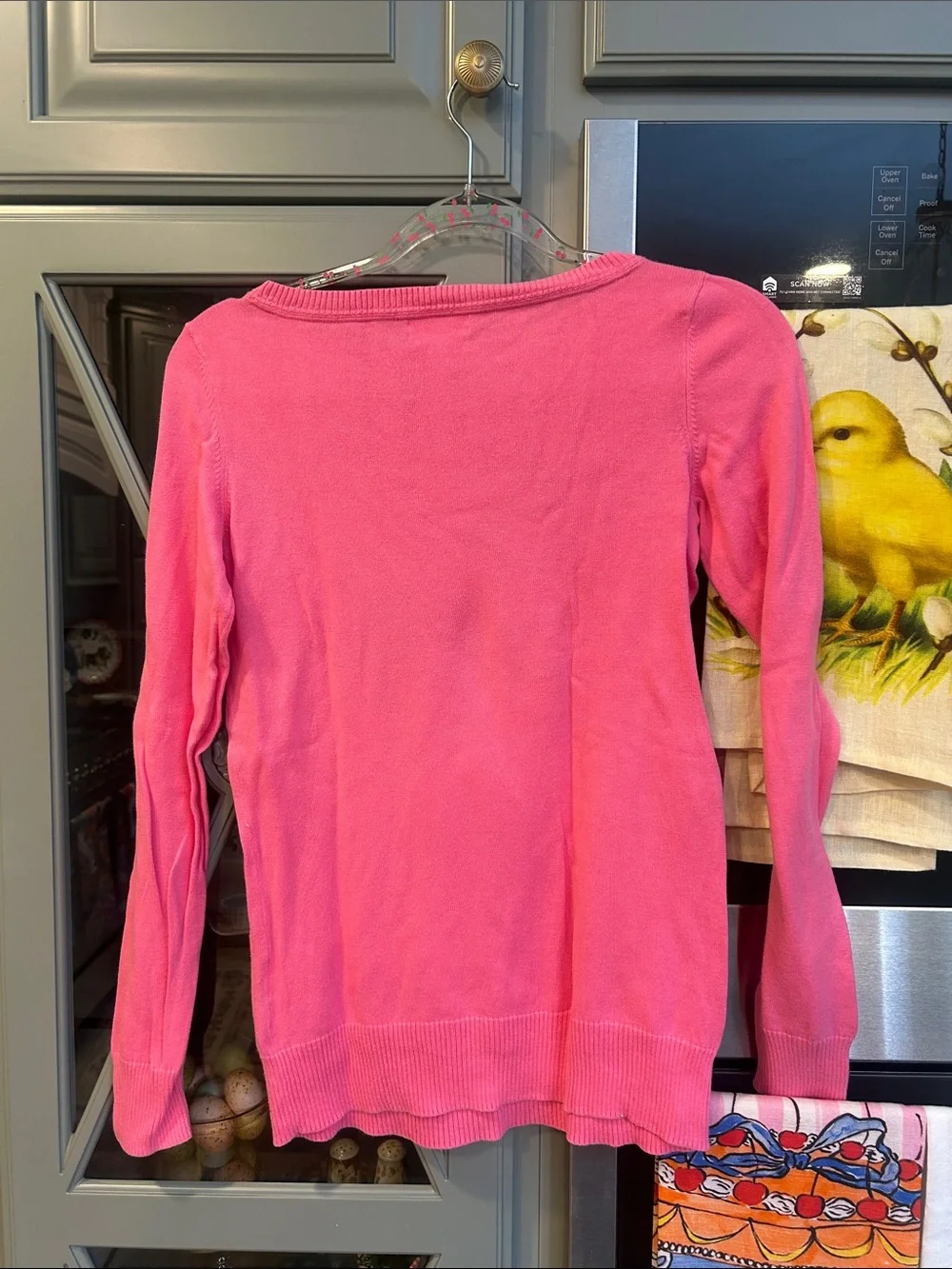 Rare vintage Lilly Pulitzer Pink “Oh Shift” Cotton Sweater